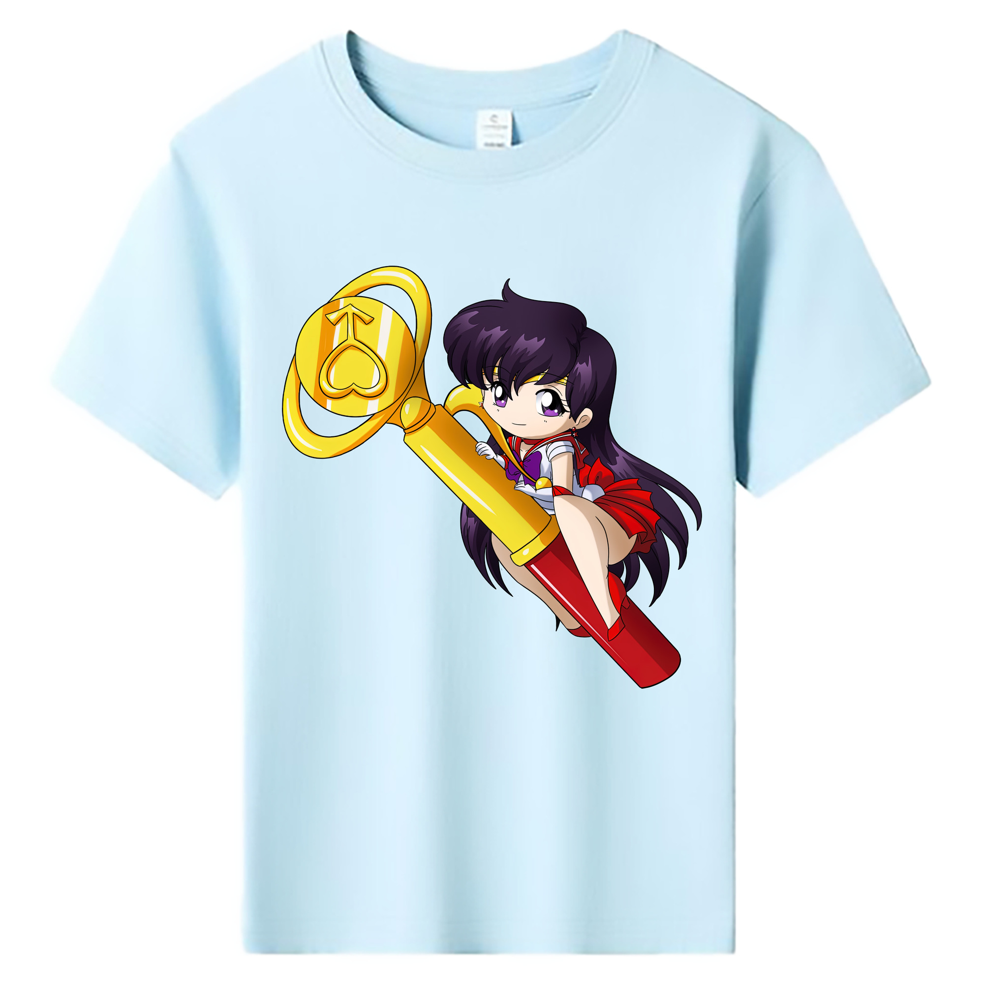 （画像用） 美少女戦士セーラームーン 火野レイ ひの レイ Sailor Moon Hino Rei （セーラーマーズ,Sailor Mars） 綿100％キッズTシャツ（フロントプリント）